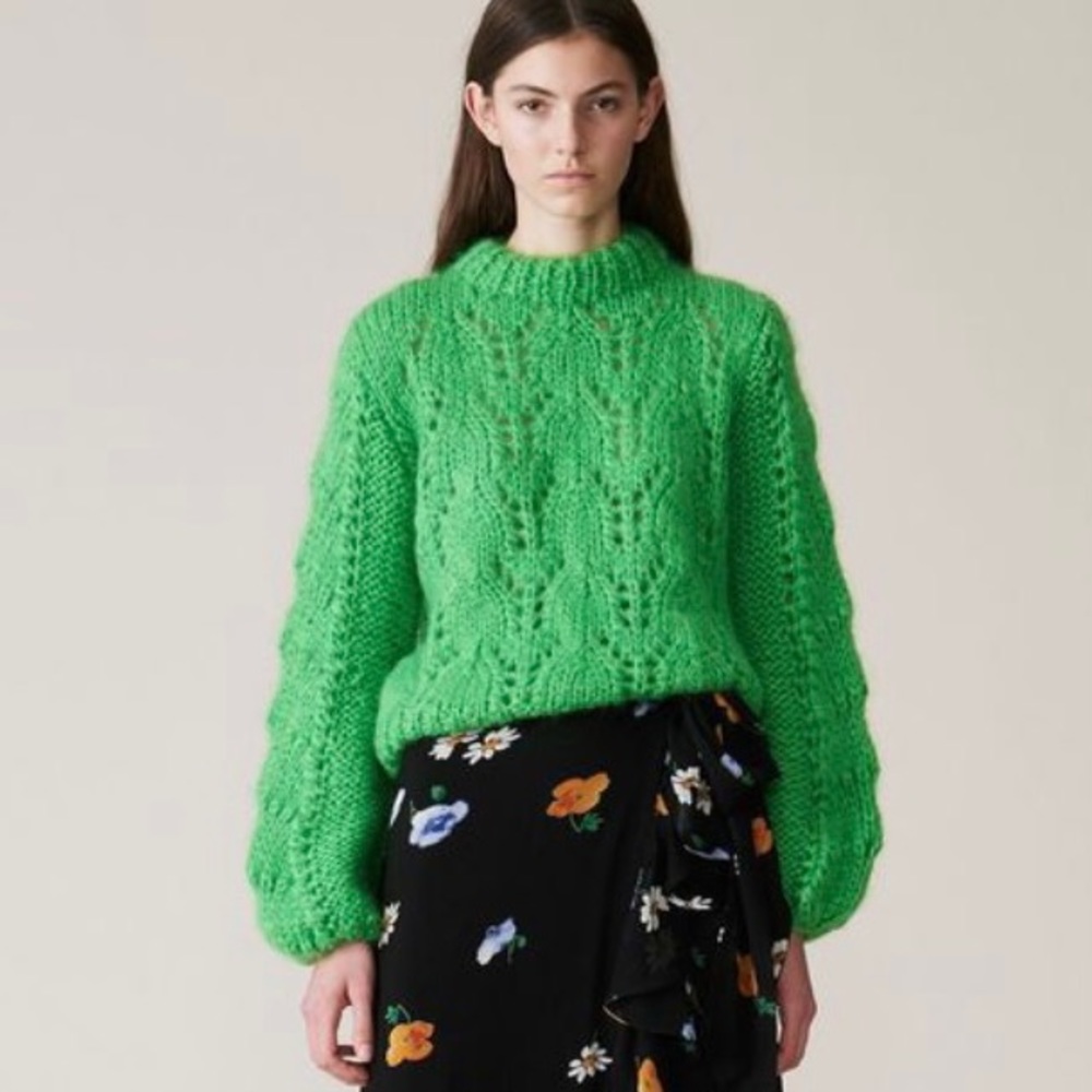 Ganni Julliard Mohair Classic Green NWT XS